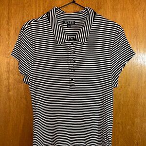 J.Crew Re-Imagined XL Striped Collared Baby Tee